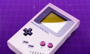 Promotional image for Save State. Game Boy on a purple background.