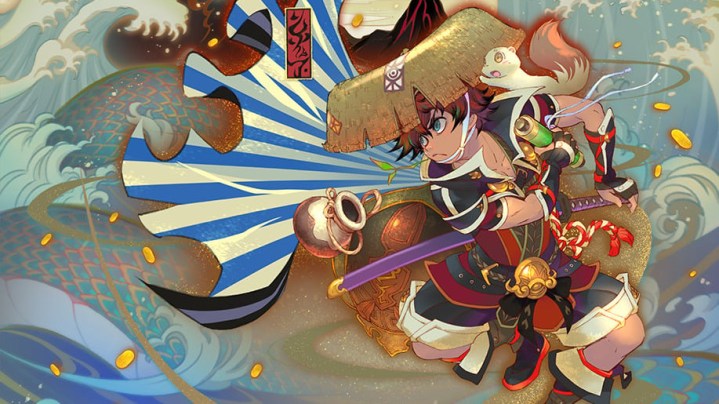 The Japanese-inspired artwork of Shiren the Wanderer: The Mystery Dungeon of Serpentcoil Island